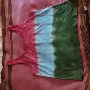 Urban outfitters cropped tie-dyed tank top